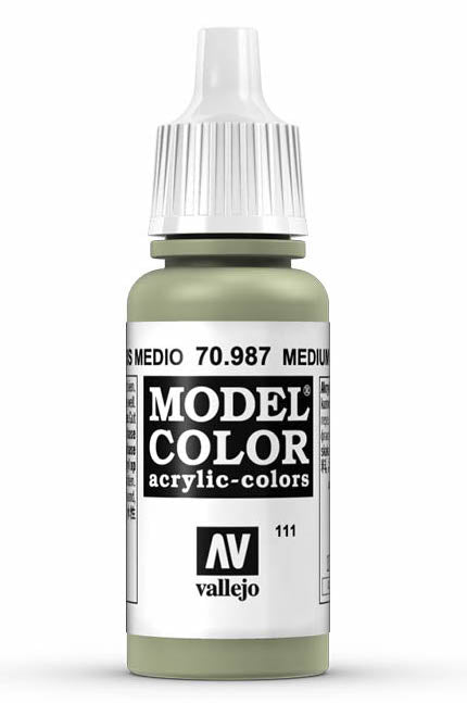 Vallejo 70.987 Medium Grey Model Color 17ml Bottle