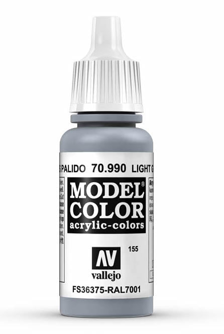 Vallejo 70.990 Light Grey Model Color 17ml Bottle