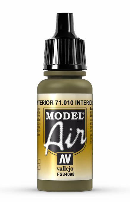 Vallejo 71.010 Interior Green Model Air 17ml Bottle