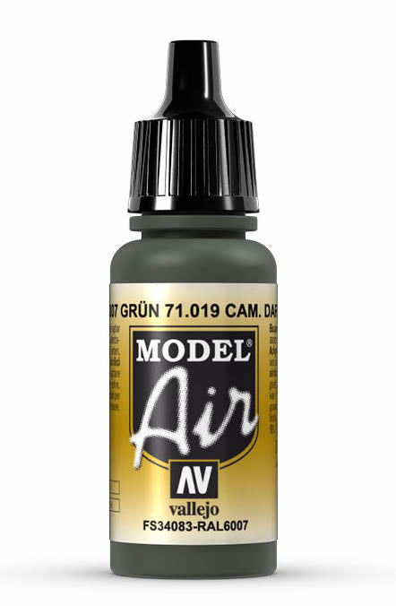 Vallejo 71.019 Camouflage Dark Green Model Air 17ml Bottle