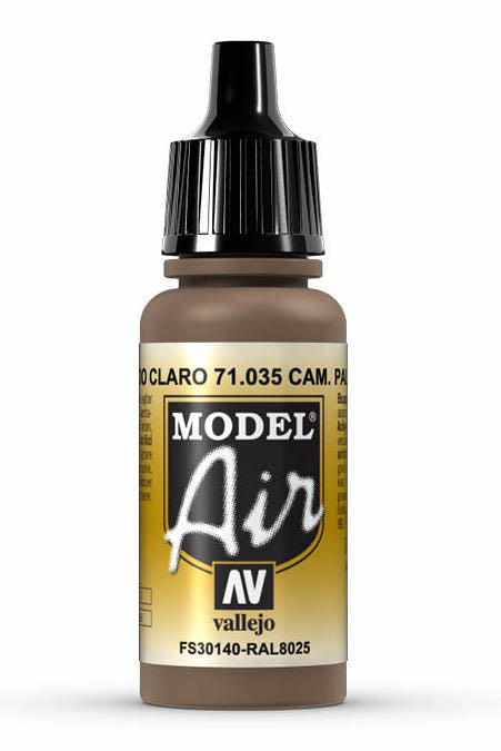 Vallejo 71.035 Camouflage Light Brown Model Air 17ml Bottle