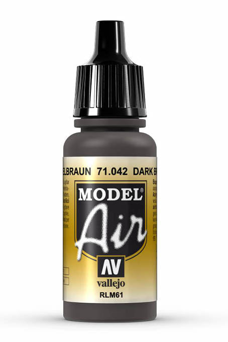 Vallejo 71.042 Dark Brown RLM61 Model Air 17ml Bottle