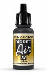 Vallejo 71.057 Black Model Air 17ml Bottle