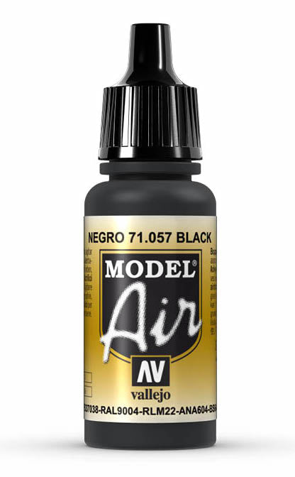 Vallejo 71.057 Black Model Air 17ml Bottle