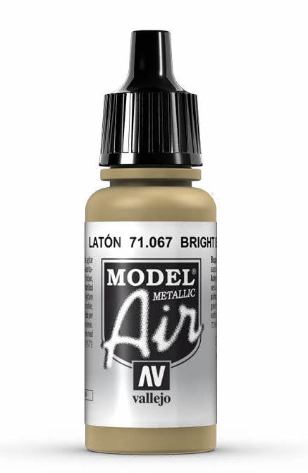 Vallejo 71.067 Metallic Bright Brass Model Air 17ml Bottle