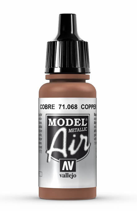Vallejo 71.068 Metallic Copper Model Air 17ml Bottle