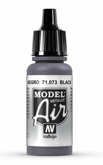 Vallejo 71.073 Metallic Black Model Air 17ml Bottle
