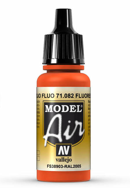 Vallejo 71.082 Red Fluorescent Model Air 17ml Bottle