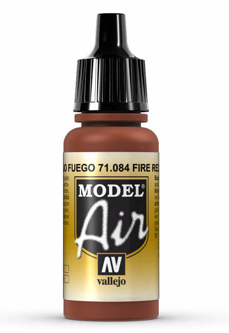 Vallejo 71.084 Fire Red Model Air 17ml Bottle