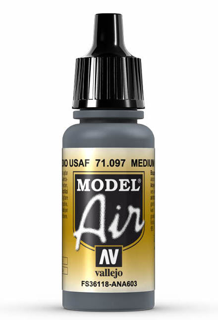 Vallejo 71.097 Medium Gunship Grey Model Air 17ml Bottle