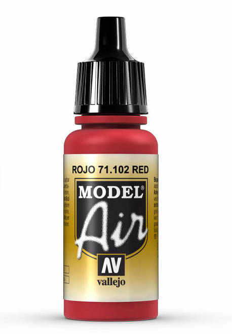 Vallejo 71.102 Model Air Acrylic Airbrush Paint Red 17ml Bottle