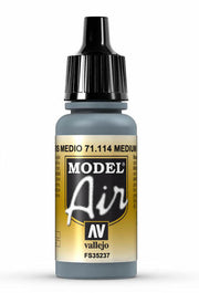 Vallejo 71.114 Medium Grey Model Air 17ml Bottle