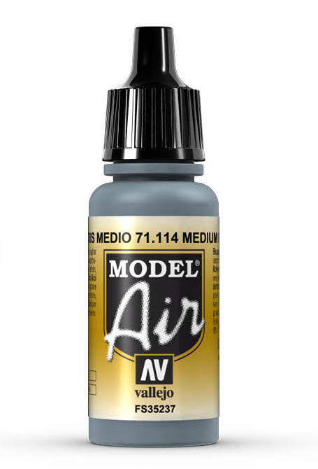 Vallejo 71.114 Medium Grey Model Air 17ml Bottle