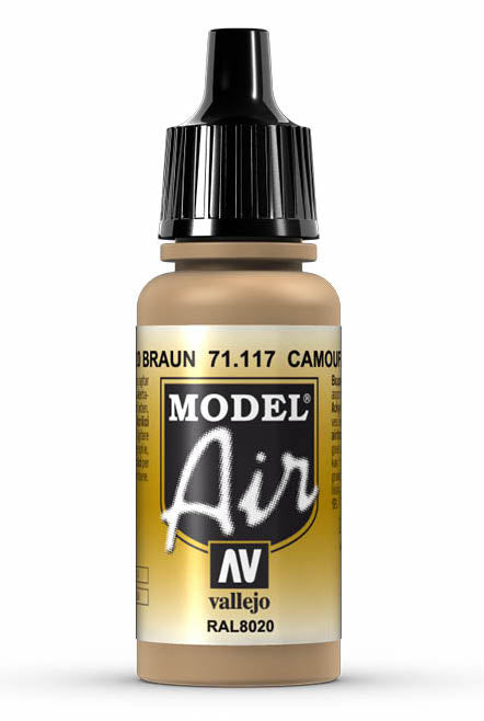 Vallejo 71.117 Camouflage Brown Model Air 17ml Bottle