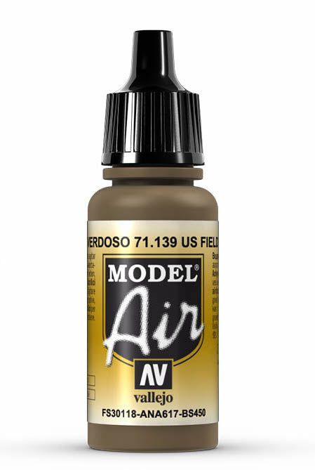 Vallejo 71.139 US Field Drab Model Air 17ml Bottle
