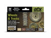 Vallejo 71.213 Model Air Acrylic Airbrush Paint AFV Wheels & Tracks 6 Colors Set