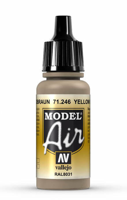 Vallejo 71.246 Yellow Brown Model Air 17ml Bottle