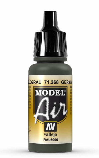 Vallejo 71.268 Model Air Acrylic Airbrush Paint German Grey 17ml Bottle