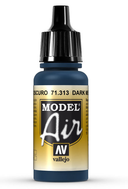 Vallejo 71.313 Dark Mediterranean Blue Model Air 17ml Bottle