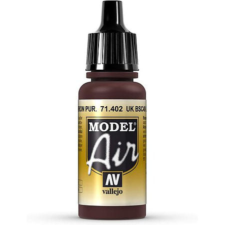 Vallejo 71.402 Model Air Acrylic Airbrush Paint UK BSC49 Light Purple Brown 17ml Bottle