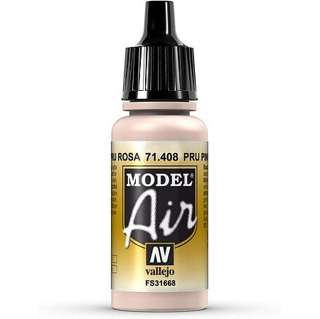 Vallejo 71.408 Model Air Acrylic Airbrush Paint PRU Pink 17ml Bottle