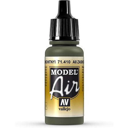 Vallejo 71.410 Model Air Acrylic Airbrush Paint All Zashchitinyi Camo Green 17ml Bottle