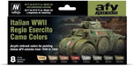 Vallejo 71.645 Model Air Acrylic Airbrush Paint WWII Italian Air Force Camo Colors Set of 8
