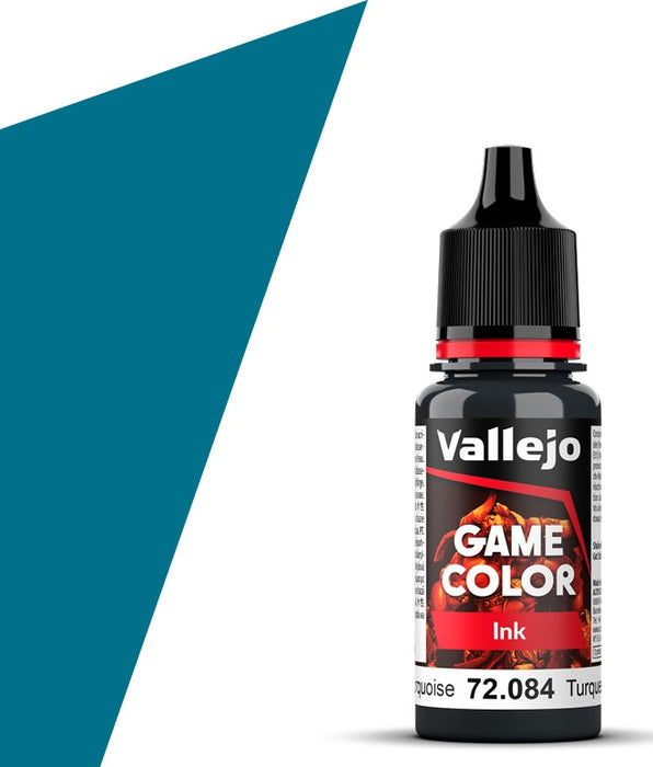 Vallejo 72.084 Game Color Dark Turquoise Ink 18ml