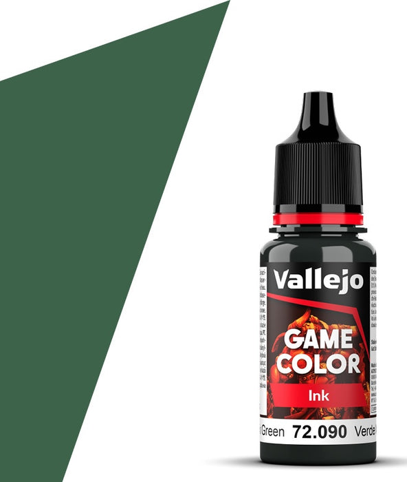 Vallejo 72.090 Game Color Black Green Ink 18ml