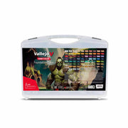 Vallejo 72.180 Game Color Foundation 80 Color Paint Set in Storage Case