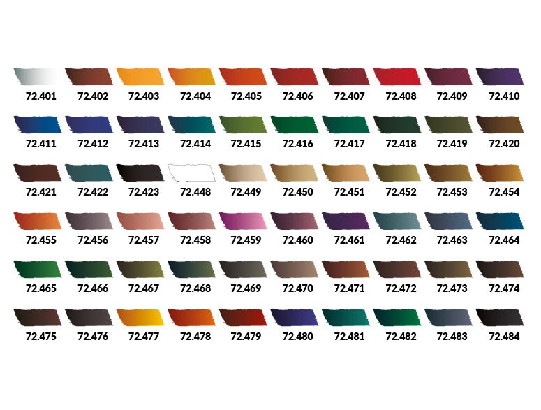 Vallejo 72.184 Express Color Artist Selection 60 Color Set in Case