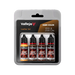 Vallejo 72.385 Leather (Base, Shadow, Light) Game Color 4 Color Paint Set