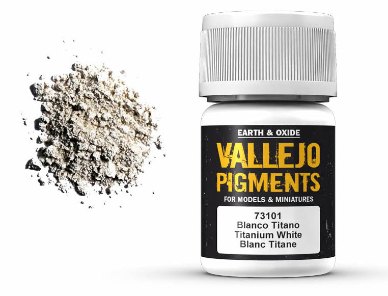 Vallejo 73.101 Titanium White Pigment Powder 35ml Bottle