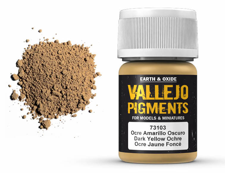 Vallejo 73.103 Dark Yellow Ochre Pigment Powder 35ml Bottle