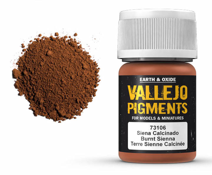 Vallejo 73.106 Burnt Sienna Pigment Powder 35ml Bottle
