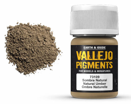 Vallejo 73.109 Natural Umber Pigment Powder 35ml Bottle