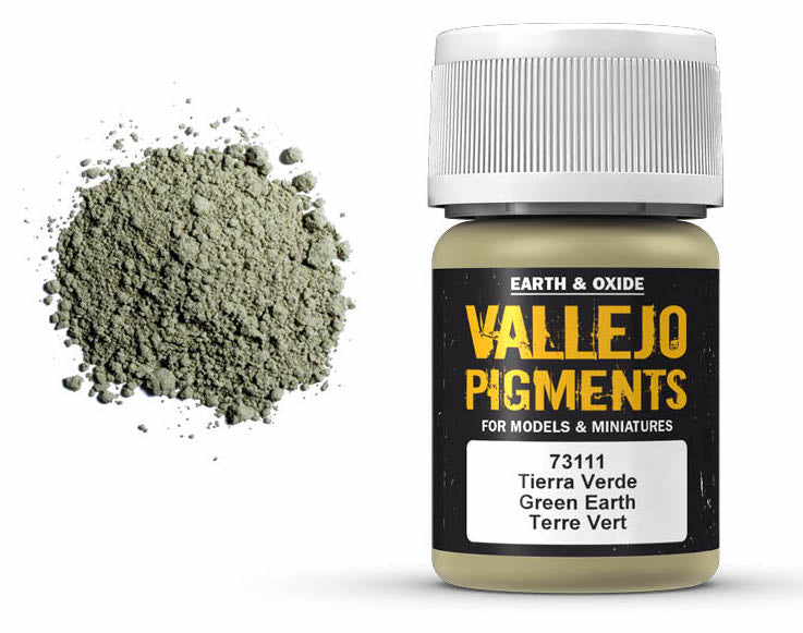 Vallejo 73.111 Green Earth Pigment Powder 35ml Bottle