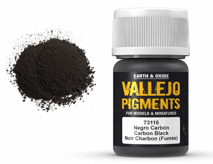 Vallejo 73.116 Carbon Black Pigment Powder 35ml Bottle