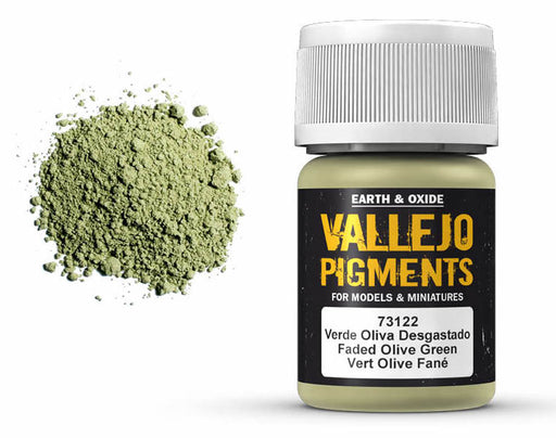 Vallejo 73.122 Faded Olive Green Pigment Powder 35ml Bottle