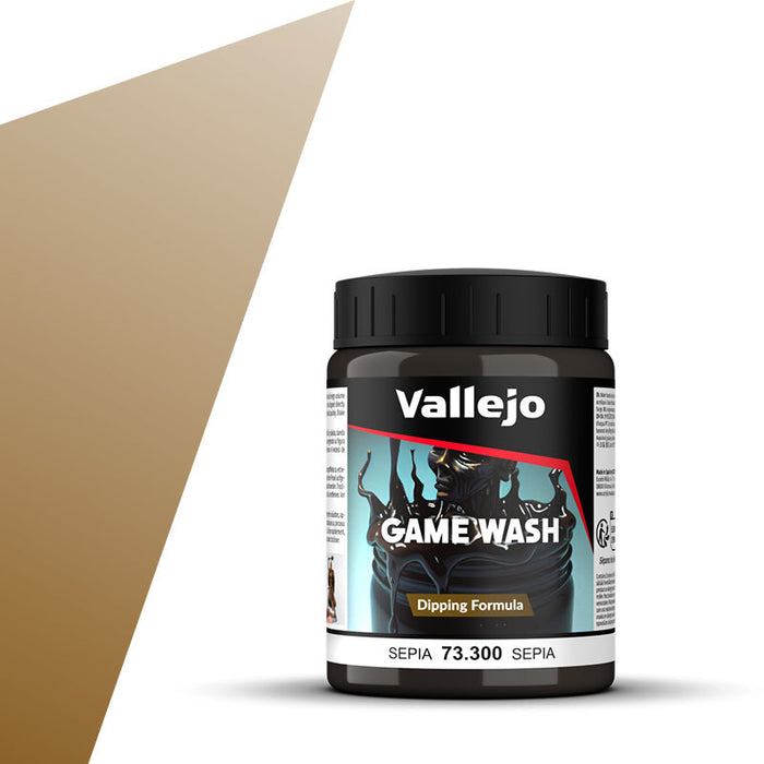 Vallejo 73.300 Game Wash Sepia 200ml Bottle