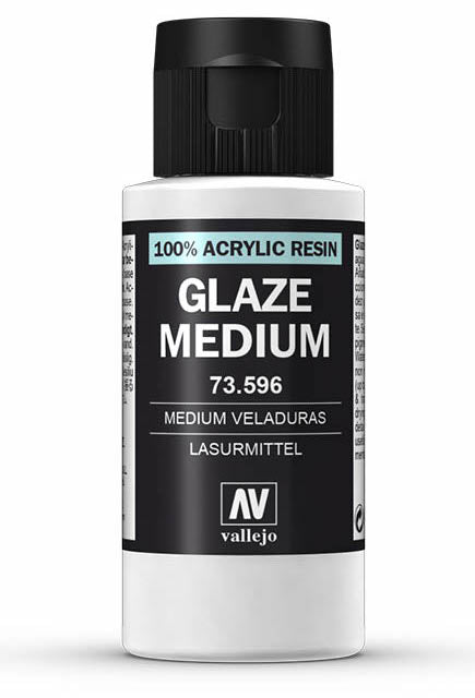 Vallejo 73.596 Glaze Medium Waterbased 60ml Bottle