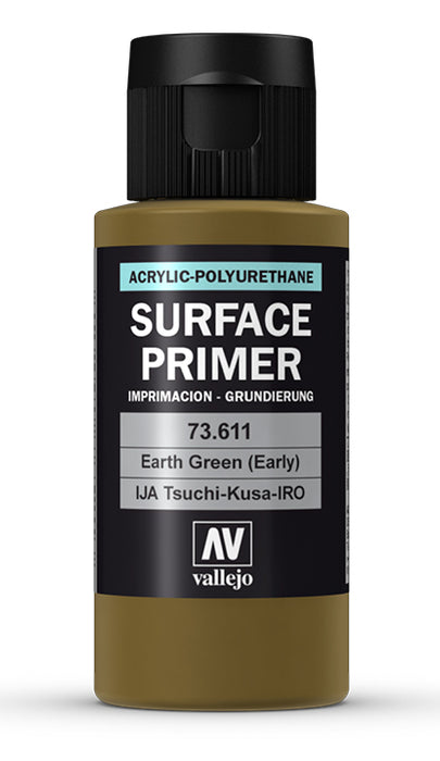 Vallejo 73.611 IJA Earth Green (Early) Waterbased Surface Primer 60ml Bottle