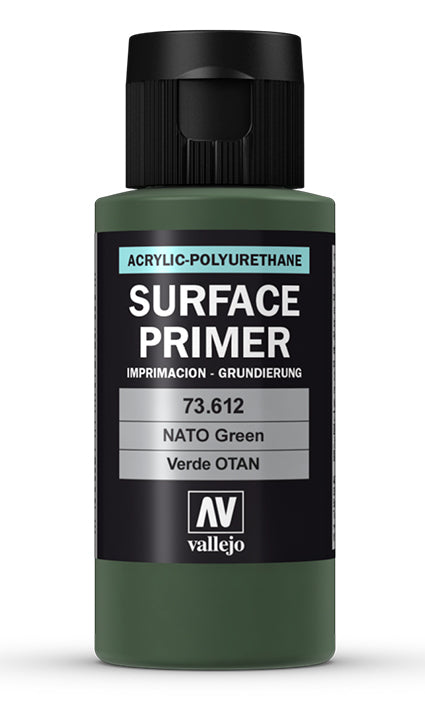 Vallejo 73.612 NATO Green Waterbased Surface Primer 60ml Bottle