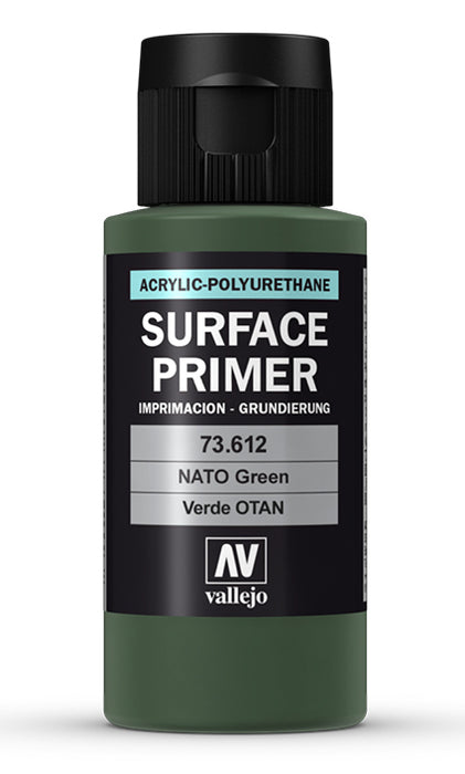 Vallejo 73.612 NATO Green Waterbased Surface Primer 60ml Bottle