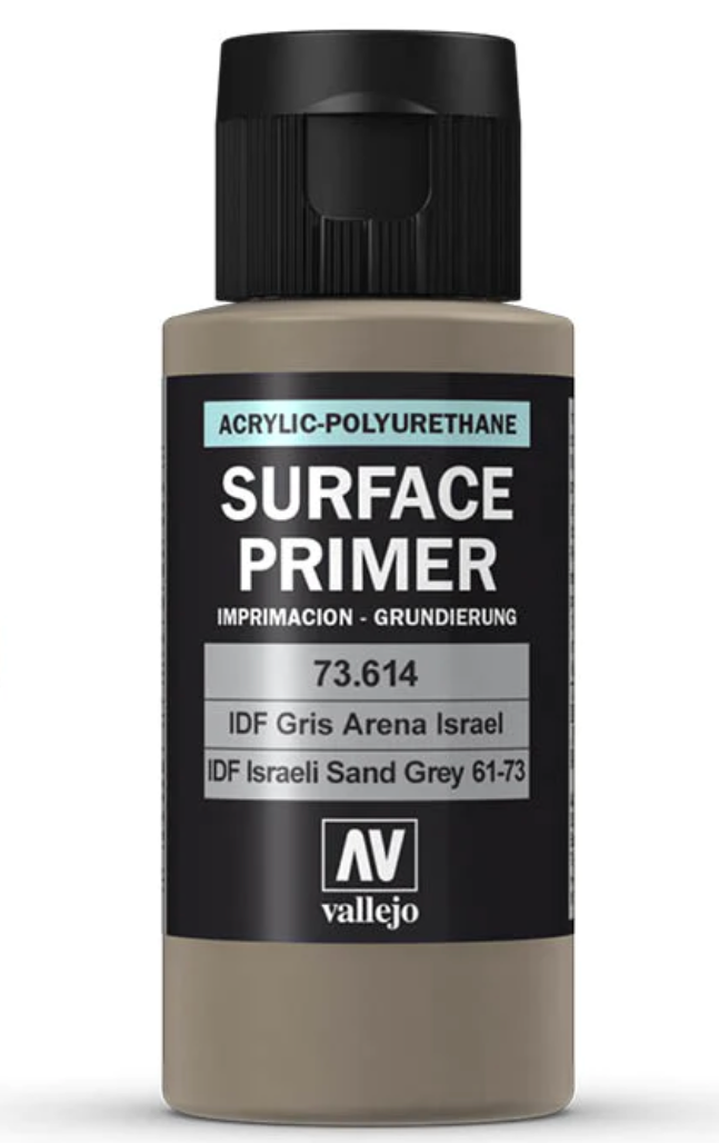 Vallejo 73.614 IDF Israeli Sand Grey Waterbased Surface Primer 60ml Bottle