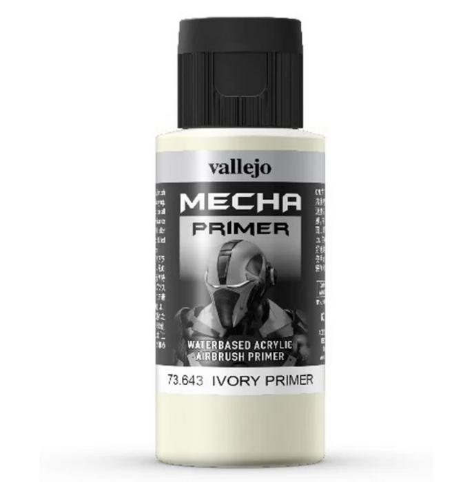 Vallejo 73.643 Mecha Color Ivory Primer 60ml Bottle Waterbased Acrylic Paint
