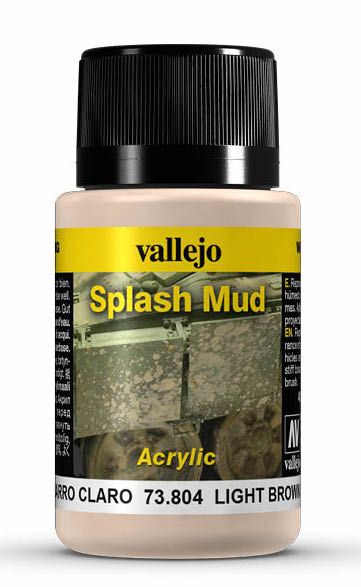 Vallejo 73.804 Light Brown Splash Mud Weathering Effect 40ml Bottle