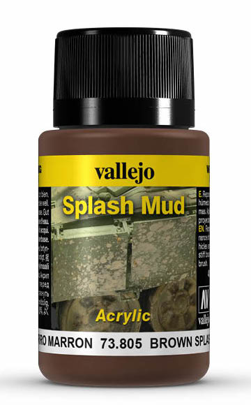 Vallejo 73.805 Brown Splash Mud Weathering Effect 40ml Bottle