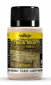 Vallejo 73.810 Light Brown Thick Mud Weathering Effect 40ml Bottle