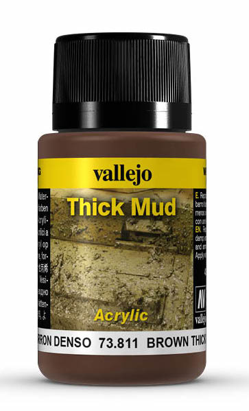 Vallejo 73.811 Brown Thick Mud Weathering Effect 40ml Bottle